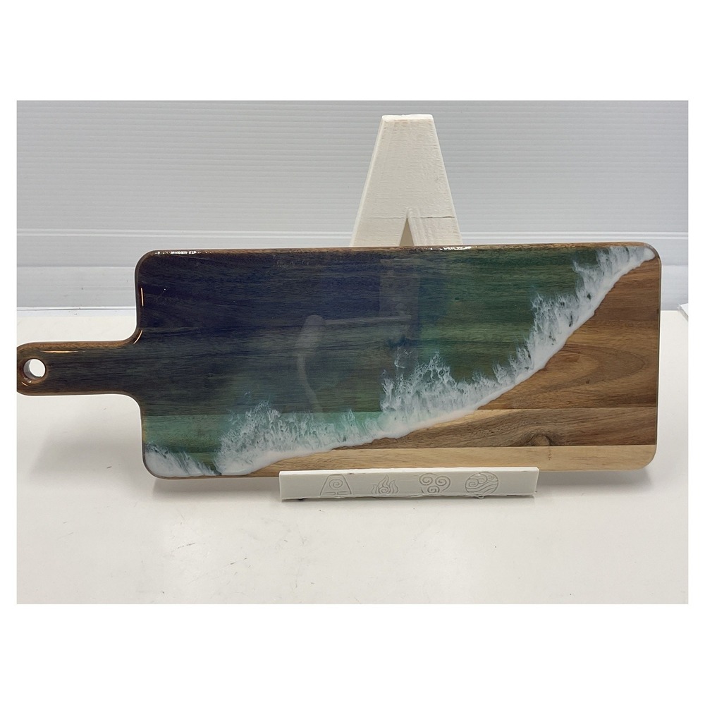 Handmade Ocean‎ Resin Wood Cutting Board 16x7 Coastal Art